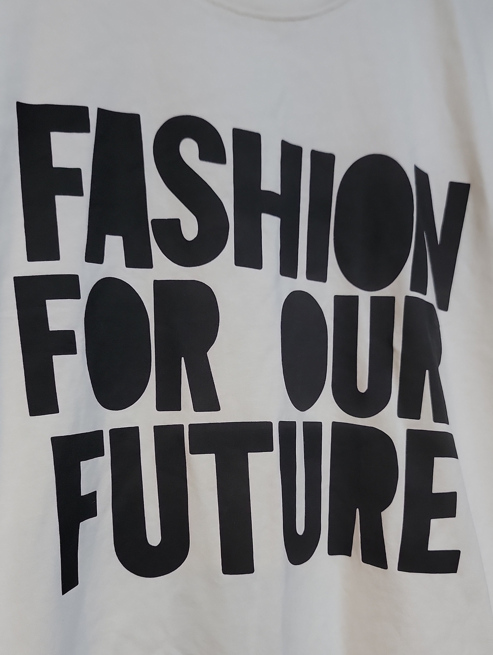 Fashion For Our Future Graphic Tee - White with Black Print - Picture 2 of 8
